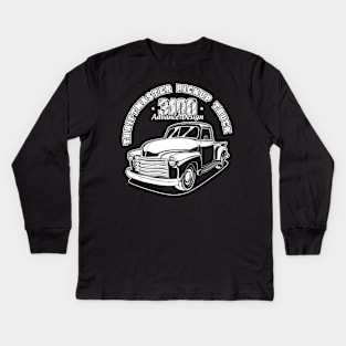 3100 Pickup Truck - White Print Kids Long Sleeve T-Shirt